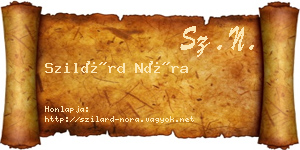 Szilárd Nóra névjegykártya